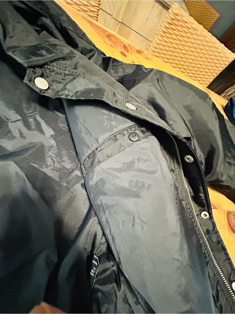 Vintage Structure Black Men's Military Field Jacket with Multiple Zipper Pockets - Picture 5 of 12